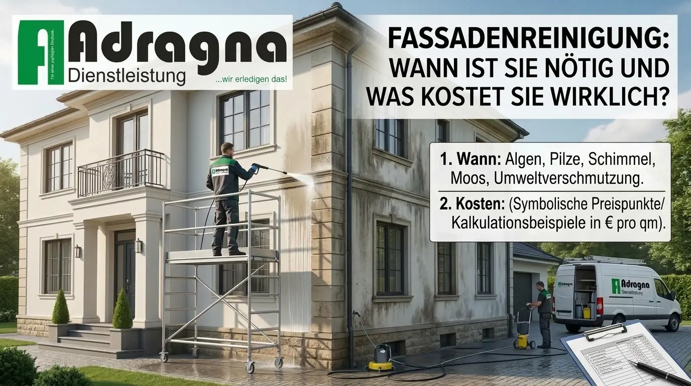 Fassadenreinigung: Wann ist sie nötig und was kostet sie wirklich?